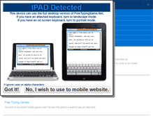 Tablet Screenshot of freetypinggame.net